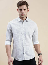 Men White Printed Casual Shirt-DAITON-3443-White